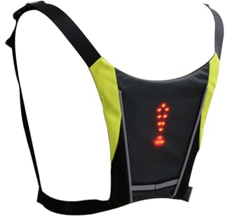 Générique Gilet De Clignotant LED, Gilet De Course Réfléchissant Avec Télécommande – Lumière De Guidage USB Pour Vélo Avec Indicateur De Direction Pour La Course De Nuit, La Marche, Le Cyclisme