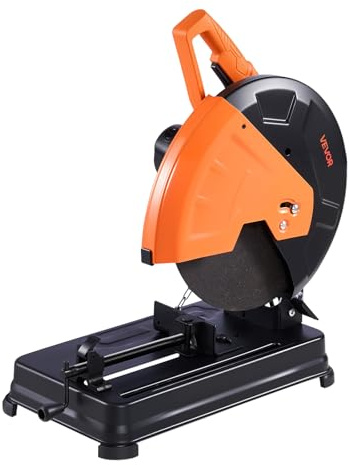 VEVOR Chop Saw, 14-inch Abrasive Wheel, 2000 W Motor, 3500 r/min Speed, 0-45° Adjustable Cutting Angle, Metal Cutting Chop Saw for Metal Square and Flat Tubes, I-Shaped Steels, Channel Steels
