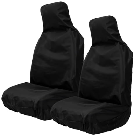 KDJXZ 2 Pcs Waterproof Car Seat Cover, Water Resistant Easy to Clean & Install Protects Against Dirt Spills Mud & Pet Hair Seat Protectors Universal Fit Most Cars and Trucks