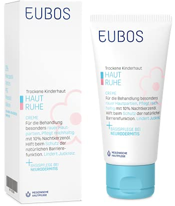 EUBOS HAUT RUHE | Creme | Beruhigende Pflege für empfindliche, trockene Kinder- und Babyhaut | Lindert Juckreiz und spendet Feuchtigkeit | Hautverträglichkeit dermatologisch bestätigt | 50ml