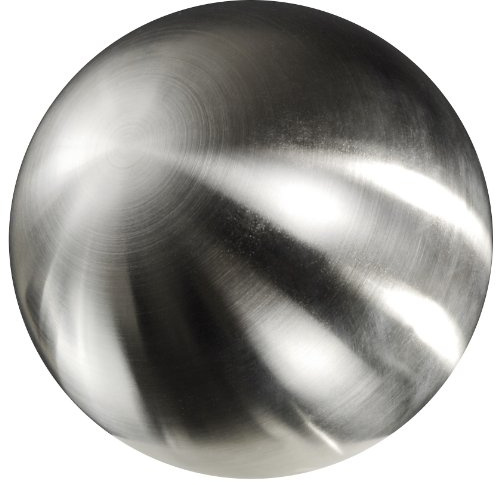 Edelstahlkugel, Hohlkugel. Farbe: gebürstet, matt, Silber. Durchmesser ca 150 mm / 15 cm.