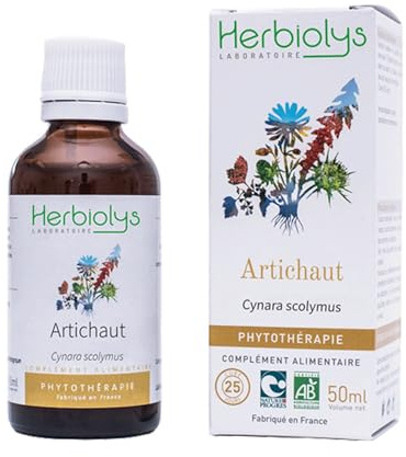 Herbiolys | Extrait De Plantes Fraîches Bio | Artichaut (Cynara scolimus) | Détox | Phytothérapie Bio | 50 ml