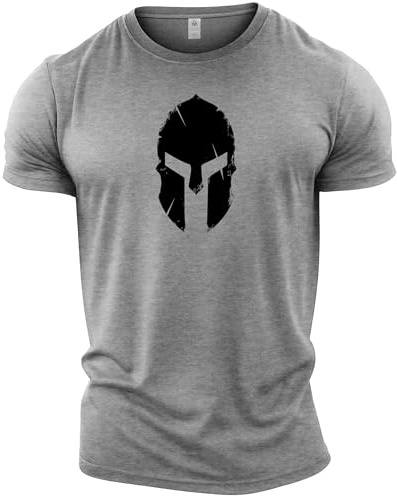 GYMTIER Spartan Helmet - Men's Gym T-Shirt - Bodybuilding Workout Top