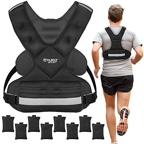 Aduro Sport Adjustable Weighted Vest Workout Equipment, 26lbs-46lbs Body Weight Vest for Men, Women, Kids