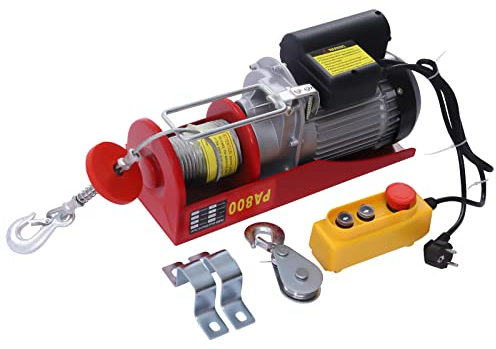 800kg Treuil-Palan Électrique Grue Palan à câble Treuil à moteur 220V pour Atelier Garage Entrepôt Levage Chariot Élévateur Entrepôts Chantiers 1300W