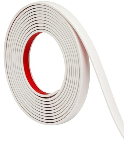Orgthin Modanatura Adesiva Flessibile 3M – Bordo Decorativo in PVC Impermeabile per Pareti, Piastrelle, Battiscopa, Finestre, Mobili, Specchi, Soffitti, Pavimenti, Bricolage, Bianco