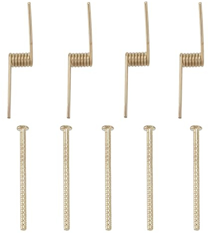 NICENEEDED 4 pz. Molla di Ricambio per Fermaglio per Capelli, 5 pz. Molla A Clip Dorata con Asta 'Asse Centrale
