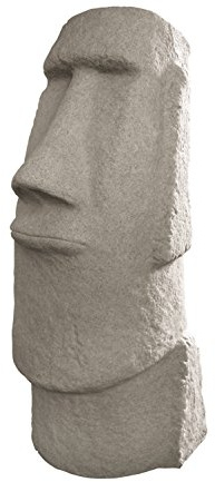 EMSCO Group Easter Island Head Statue – Natural Granite Appearance – Made of Resin – Lightweight – 28” Height