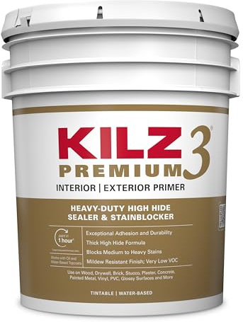 KILZ 3 Premium Primer, Interior/Exterior, 5 Gallon