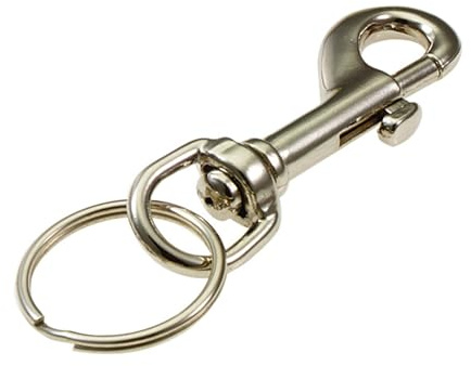 Lucky Line 3-1/2 Bolt Snap, mens , Nickel Plated Zinc with 1-1/8 Split Key Ring (4511)