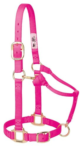 Weaver Leather Original justerbar hästgrimma i nylon, avvänjt föl/ponny, diva-rosa