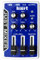 JUST MIXER Audio/DJ Mixer - Battery/USB Powered Portable Pocket Audio Mixer w/ 3 Stereo Channels (3.5mm) Plus On/Off Switch (Blue)