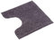 WohnDirect Badematte 45x45cm MIT WC Ausschnitt | Grau - rutschfest & Waschbar - Badezimmerteppich zum Set kombinierbar, Badvorleger, WC Garnitur, Badteppich