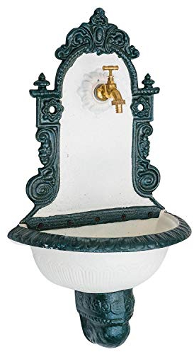 Fontaine Murale de Jardin avec Vasque Fonte Style Antique 76cm