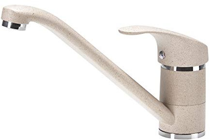 Designer PEPE Küchenarmatur Festauslauf, Wasserhahn Armatur Spüle Mischbatterie Küche Einhebel Spültischarmatur Wasserhahn Küche Küchenarmatur (Sandbeige)