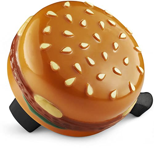 MARQUE Hamburger Bike Bell – Bicycle Bell for Most Bikes, Also Fit Balance Bike and Scooter, Must Have Cycling Accessory