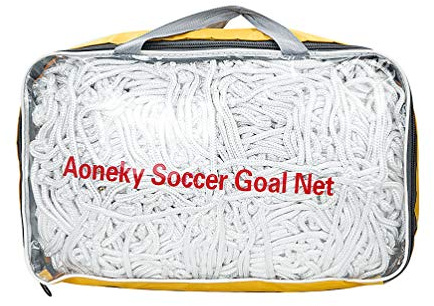 Aoneky 4 mm Heavy Duty Soccer Goal Net - 10 lbs per Netting - 24 x 8 Ft - Replacement Full Size Football Post Net - NOT Include Posts (16 x 7 Ft)
