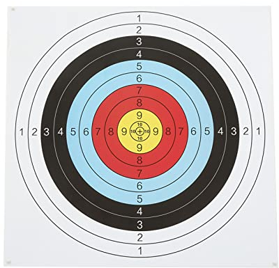 30 Stück Bogenschießen-Zielpapier, Standard-Bogenschießen 40 Cm 10 Ring-Pfeilscheiben Bogenschießen-Papier Mehrfarbige Zielscheiben Papierzielscheiben-Schießzubehör für Schießübungen, Hinterhof