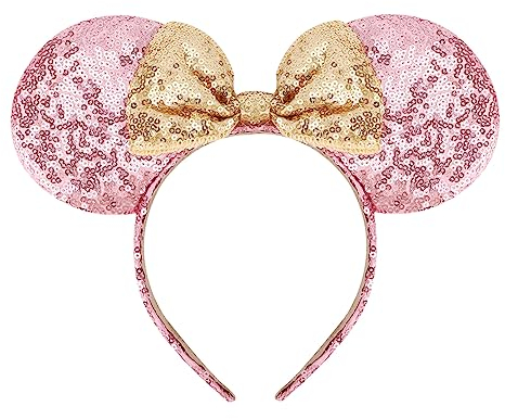 DRESHOW Med Musöron Och Båghuvudband Glitter Partydekoration Cosplay Costume för Kvinnor