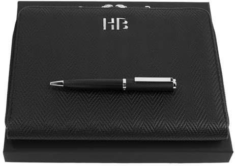 HUGO BOSS Herringbone Writing Set M Black