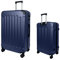 MY TRAVEL BAG Hartschalen-Koffer Reisekoffer ABS Koffer (Handgepäck-Mittel-Groß-Set) 4 Doppel-Rollen Trolley (Dunkelblau, Mittlerer Koffer (65cm))