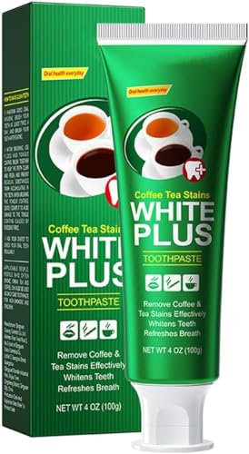 Dentifrice Multi-Usage - Blanchissant pour Fumeurs, Prothèses et Voyage, Détachant pour les Dents, Élimine des Années de Taches (15 cm, Vert)