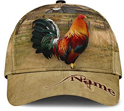 Herren Damen Baseballkappe Snapback Kappe Atmungsaktiv Outdoor Hut Mode Baseballmütze Für Kletter Reisen Draussen Golf Personalisierter 3D-Gedruckter Hahn