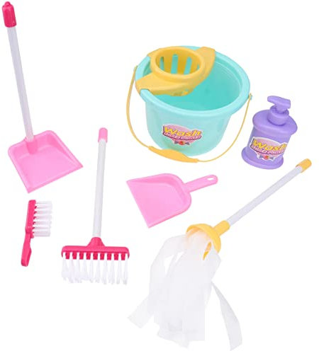 HEALSOPTHY 7 TLG 1 Set Reinigungs Und Wischset Kinderspielzeug Rollenspiel Reinigungsspielzeug Haushaltsreinigungswerkzeuge Anzug Für Reinigungsspielzeug Kleinkind Reiniger