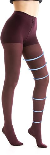 Gi&Gi Collant Compressivo da Donna, Calze Contenitive a Compressione Graduata,vera micro 70 den 14-16 mmhg (IT, Testo, S, Regular, Regular, BORDEAUX)