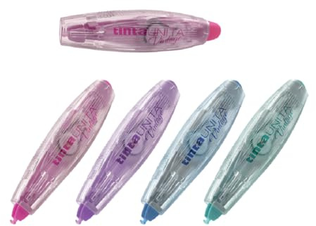 Tinta Unita Correttore a nastro Vintage 2025 a comparsa con clik 6 Mt x 5mm (1 pezzo random)