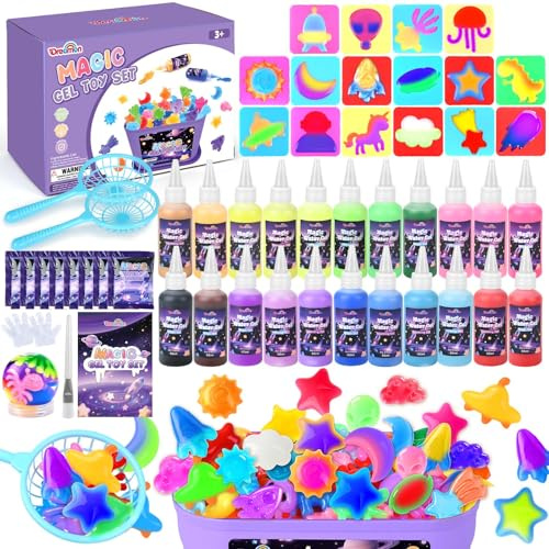 Dreamon Space Explorer 53 PCS Water Gel Kit for Kids – DIY Squishy Maker Toy Set with 22 Colours Gel – Space Theme Creative Crafts Gift for Boys Girls Ages 3 4 5 6 7 8
