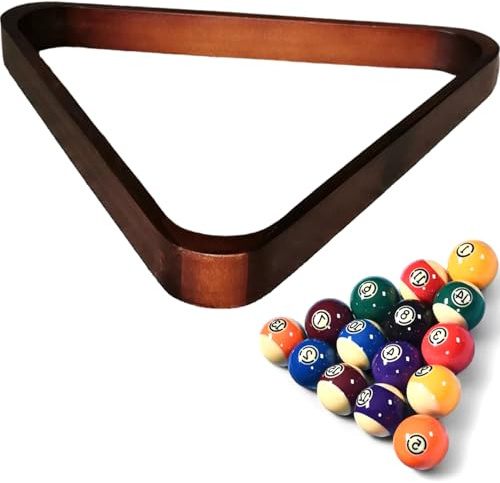 Triángulo de la Piscina, triángulo de Estante de Piscina de Madera de 9 Bolas de 9 Bolas, Accesorios de Billar para estándar de 2-1/4 Pulgadas, clarete, bastidores de Bola