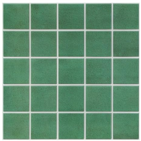 COMSTICKC Piastrelle Adesive per Cucina, PVC Quadrato Verde Scuro Opaco, 10 Pezzi, Adesivi per Piastrelle 3D, Autoadesive per Pareti,Autoadesivo per Cucina, Bagno, 30 × 30 cm