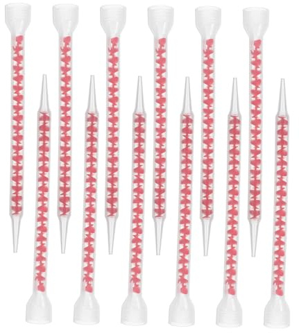 Toddmomy 12 pezzi Ugelli Miscelatori Spirale per Materiale Epossidico Applicatori Precisi per Calafataggio Strumenti Leggeri per Ristrutturazioni Domestiche e Cantieri