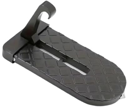 pedale piede pedale piede auto Gancio per gradino porta SUV in lega di alluminio, design resistente, gradino di assistenza per tetto(Black)