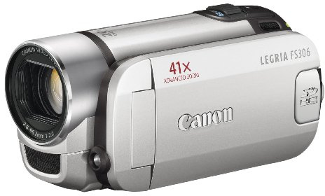Canon LEGRIA FS306 Camcorder – Standard Definition (SD), 41x Advanced Zoom, Dual Flash Memory Recording (Renewed)