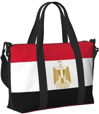 Sac à main de voyage léger et pliable avec imprimé drapeau égyptien pour femmes et hommes pour week-end, gym, vacances