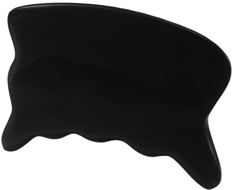 VERDANVERSE Oxhorn Gua Sha Kroppsmassageverktyg Ergonomisk och Muskelavslappning Lätt Bärbar Gua Sha-skrapa för Hudvård och Spänningslindring