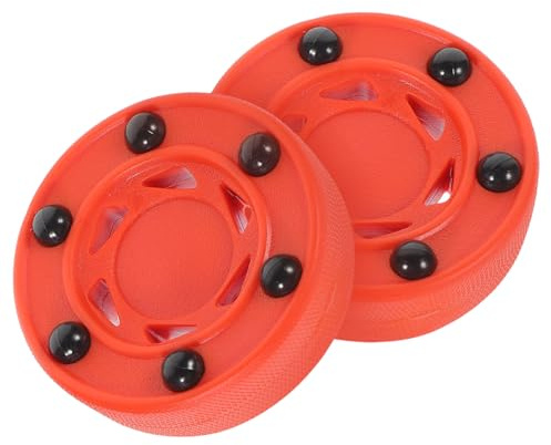TEHAUX Discos de Hockey sobre Patines 2 Unidades, Duraderos de Nailon y PVC, Disco Profesional para Entrenamiento y Juego en Pista, Pelota de Hockey Callejero para Deportes al Aire Libre