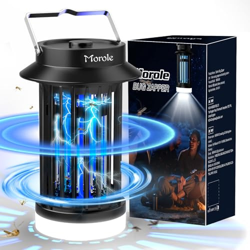 Morole】2 en 1 Lampara Antimosquitos USB-C Colgante con LED Recargable