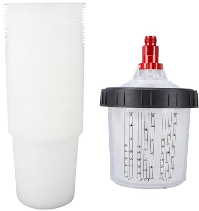 Vikye Engångssprutmunstycke och Locksystem 50 St 20,3 Oz Liners 50 St Lock 1 Hård Kopp 1 Fixeringsring 10 Pluggar Mixerstav 2 Adaptrar