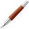 Faber-Castell 148201 - Füllfederhalter e-motion Holz / Chrom, Feder: F, inklusive Geschenkverpackung, Schaftfarbe: braun / silber