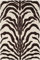 SAFAVIEH Zebra Teppich für Wohnzimmer, Esszimmer, Schlafzimmer - Cambridge Collection, Kurzer Flor, Elfenbein und Braun, 122 X 183 cm