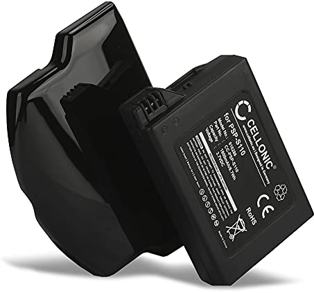 CELLONIC XL Batteria premium compatibile con Sony PSP Slim & Lite (PSP-2000 / PSP-2004) / PSP Brite (PSP-3000 / PSP-3004) (1800mAh) PSP-S110 Batteria di ricambio, accu sostituzione