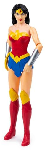DC COMICS, WONDER WOMAN, Personaggio DC Comics WONDER WOMAN 30 cm, Personaggio in scala 30 cm con decorazioni originali e 11 punti di articolazione - Giocattoli per bambini e bambine dai 3 anni