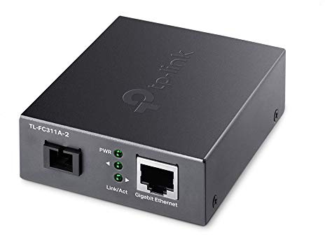TP-Link Gigabit WDM Media Converter, Auto-negotiation, Extends fiber distance up to 2 km, Plug and play (TL-FC311A-2)
