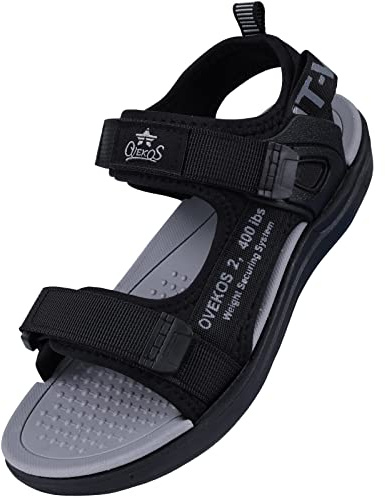 QZBAOSHU Sandal pojke flicka sportsandaler för Nina skor sommar barn vid strand pool, Svart/grå, 38 EU
