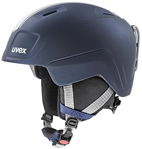 uvex heyya pro - extrem Leichter, sicherer Skihelm mit individueller Größeneinstellung für Kinder - Race Midnight - Silver matt - 51-55 cm