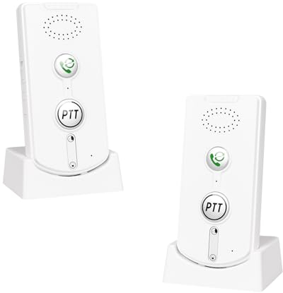 Pumwoy 2-Wege-Sprach-Gegensprechanlage 1000M, Intelligente Sprach-Gegensprechanlage 2 Way Voice Intercom, Drahtlose Gegensprechanlage, Gegensprechanlagen für Büro, Zuhause (Weiß) (Weiß)