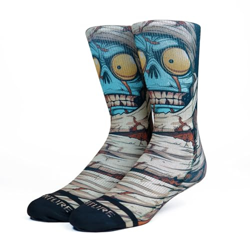 Venture Calcetines de momia, suaves y atléticos, acanalados, soporte de arco, talón y puntera reforzados para patineta, crossfit, gimnasio, multicolor